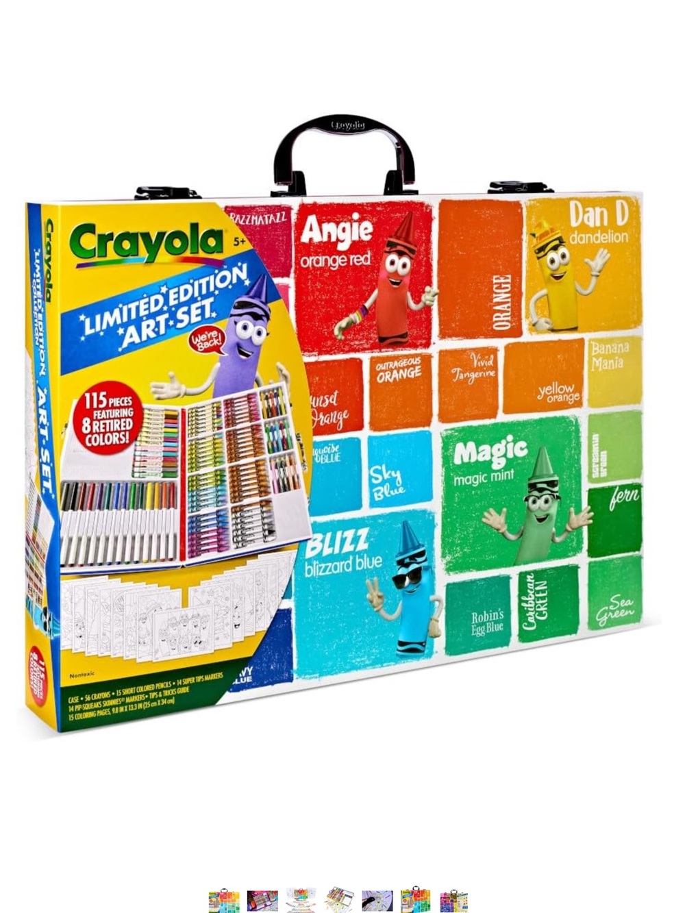Crayola Limited Edition Art Set - Red, Orange, Yellow, Green, Blue